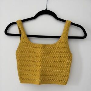 Babaton Sculpt Knit Squareneck Cropped Tank